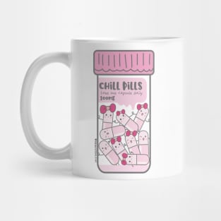 chill pills cute pills cartoon Mug